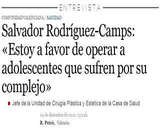 El doctor Salvador Rodríguez-Camps, explica en una entrevista al diario La Razón, porque está a favor de operar adolescentes.